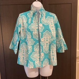 Patty Kim Cotton XS Jacket - 3/4” Sleeves - Peplum